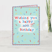 幸せな40日… 29誕生日 カード (正面)
