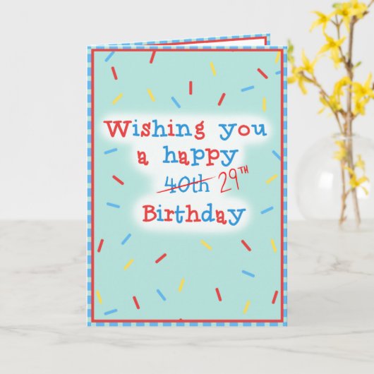 幸せな40日… 29誕生日 カード (黄色い花)