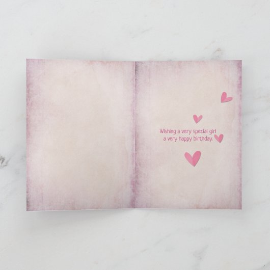 幸せな5誕生日水玉模様と風船 カード (内部)