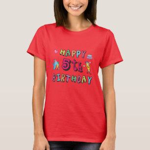 幸せな5誕生日5歳のb日の願い tシャツ