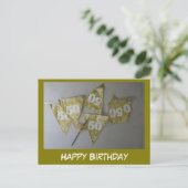 幸せな50番目の誕生日の顧客。文字はがき シーズンポストカード (スタンド正面)