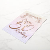 幸せな50誕生日と金ゴールド 箔シーズンカード (回転した状態)