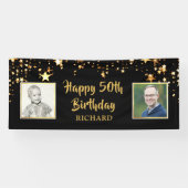 幸せな50誕生日Then & Now Photos Stars 横断幕 (横)
