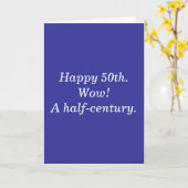 幸せな50th.Wow! 半世紀 カード (黄色い花)