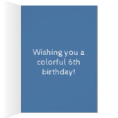 幸せな6誕生日色の風船が青い空に (内側 (右))