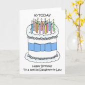 幸せな60誕生日義理の娘 カード (黄色い花)