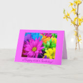 幸せな65誕生日再生グリーティングカード カード (黄色い花)