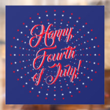 幸せな7月4日スクリプト赤い白い海軍の星