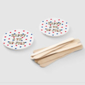 幸せな7月4日金ゴールド赤白青星 ハンドファン (組立なし)