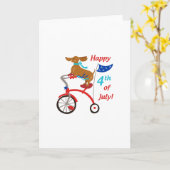 幸せな7月4日 カード (黄色い花)