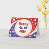 幸せな7月4日 カード (黄色い花)