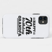 幸せな70歳のおじいちゃん Case-Mate iPhoneケース (裏面(横))