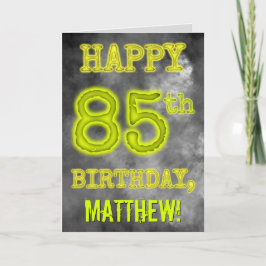 幸せな85歳の誕生日おめでとう"HAPPY 85th BIRTHDAY" 不気味な輝きのオーラ カード