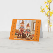 幸せな「秋の誕生日」へ カード (黄色い花)