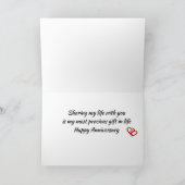 幸せな**記念日**常に永遠の愛 カード (内部)