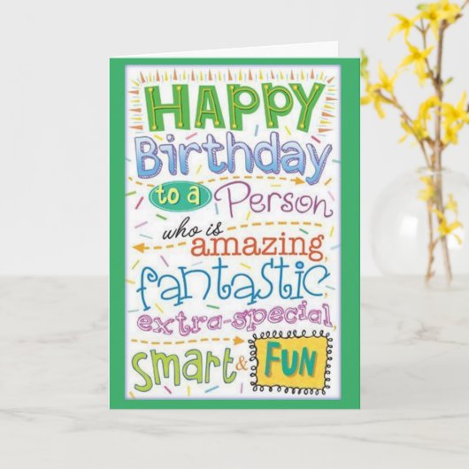 幸せな"誕生日"あなたはファンタスティックよりも多い！ カード (黄色い花)