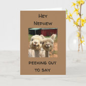 幸せな*誕生日*甥*カード カード (黄色い花)