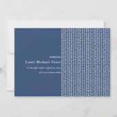 幸せな|青点々のあるい誕生案内 案内状 (裏面)