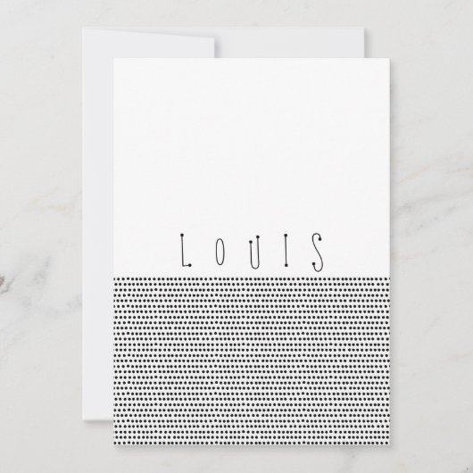 幸せな|黒い出点々のある産案内カード 案内状 (正面)