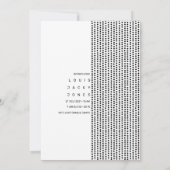 幸せな|黒い出点々のある産案内カード 案内状 (裏面)