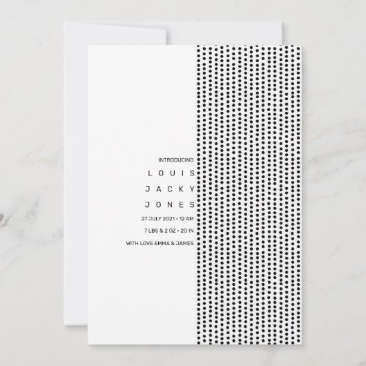 幸せな|黒い出点々のある産案内カード 案内状