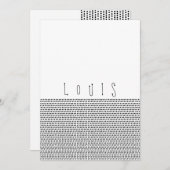 幸せな|黒い出点々のある産案内カード 案内状 (正面/裏面)