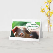 幸せな**21st**誕生日がITを活用 カード (黄色い花)