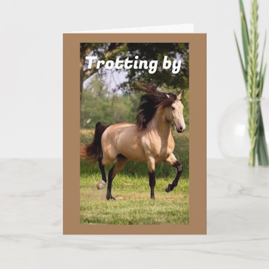 幸せな"70番目"の誕生日を言うために歩く カード (正面)