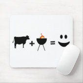 幸せなBBQのビーフ マウスパッド (マウス)
