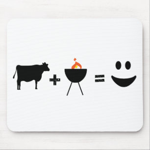 幸せなBBQのビーフ マウスパッド