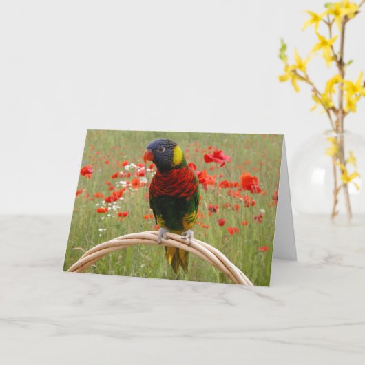 幸せなBirdday! カード (黄色い花)