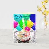 幸せなBirthday_ カード (黄色い花)