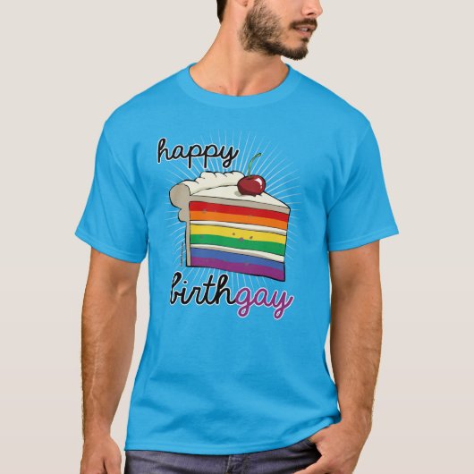 幸せなBirthgay Tシャツ (正面)