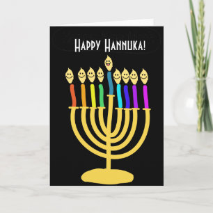 幸せなChannukah Menora/Chanukia シーズンカード