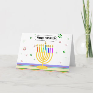 幸せなChannukah Menora/Chanukia シーズンカード