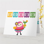 幸せなCinco Deメーヨー カード (黄色い花)