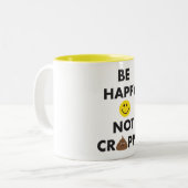 幸せなCrappyマグがあって下さい ツートーンマグカップ (正面左)