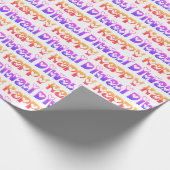 幸せなDiwaliの挨拶のかわいいハートのオレンジピンク ラッピングペーパー (角)