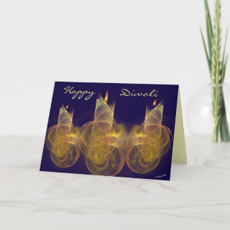 幸せなDiwaliの挨拶状 カード