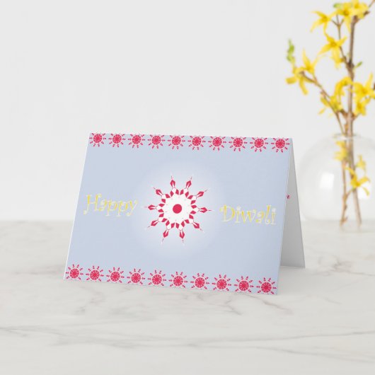 幸せなDiwali -カード カード (黄色い花)