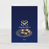 幸せなDiwali Ganesha Rangoli -挨拶状 カード (裏面)