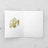 幸せなDiwali Ganesha Rangoli -挨拶状 カード (内部)