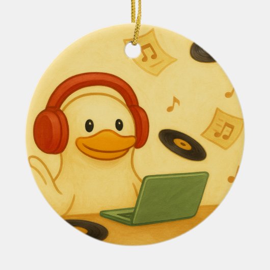幸せなDJ セラミックオーナメント (正面)