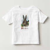 幸せなEastertideGrayのウサギ場面 トドラーTシャツ (正面)