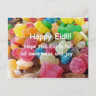 幸せなEidの菓子の郵便はがき ポストカード