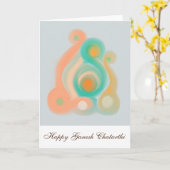 幸せなGanesh Chaturthiの挨拶状 カード (黄色い花)