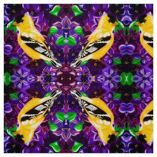 幸せなGoldfinch ファブリック (見本)