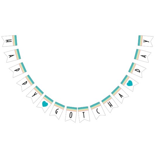 幸せなGotcha日の採用のパーティーの旗 バンティングフラッグ (全)