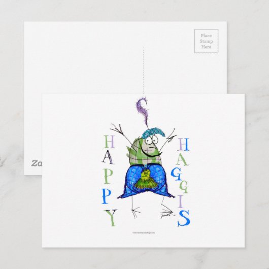 幸せなhaggis ポストカード (正面/裏面)