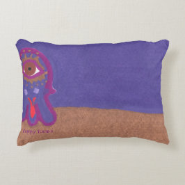 幸せなHamsaはAshira Malkaによって夜に出かけます アクセントクッション